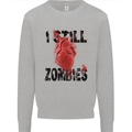 I Still Heart Zombies Apocalypse Kids Sweatshirt Jumper Sports Grey
