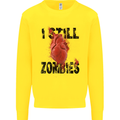 I Still Heart Zombies Apocalypse Kids Sweatshirt Jumper Yellow