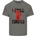 I Still Heart Zombies Apocalypse Kids T-Shirt Childrens Charcoal
