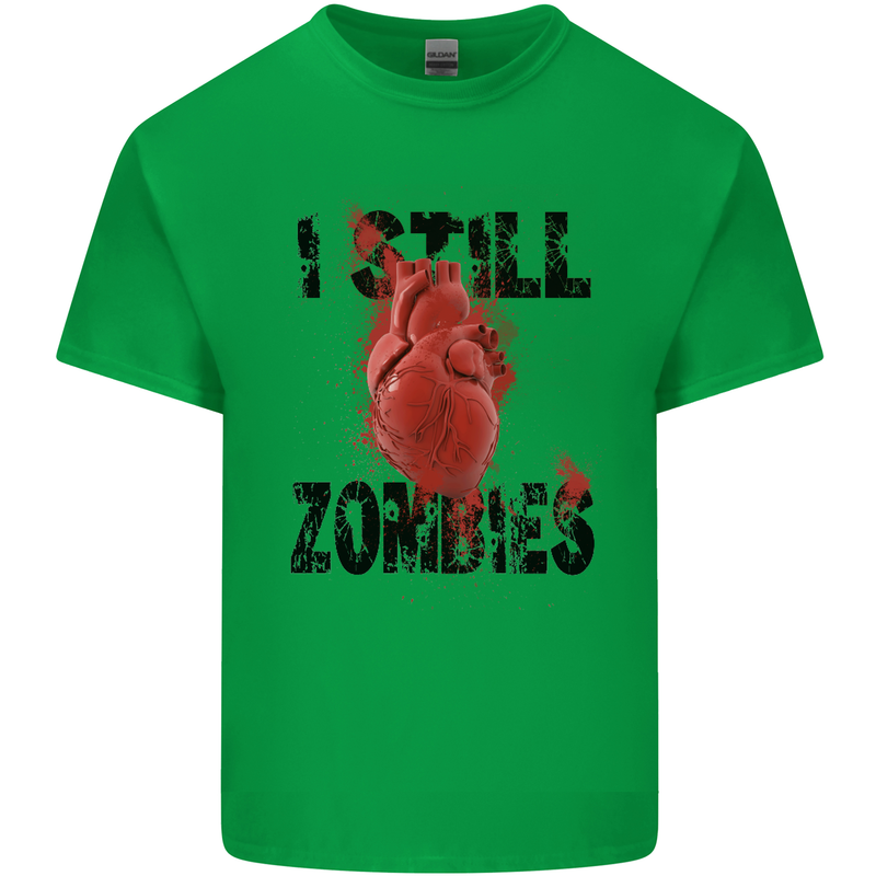 I Still Heart Zombies Apocalypse Kids T-Shirt Childrens Irish Green