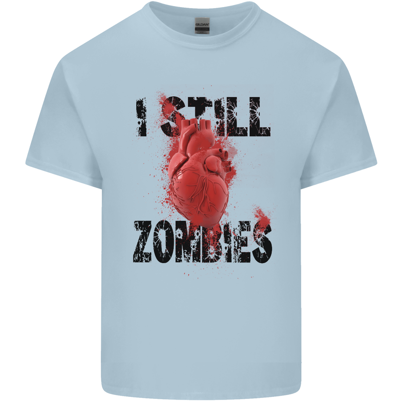 I Still Heart Zombies Apocalypse Kids T-Shirt Childrens Light Blue