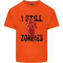 I Still Heart Zombies Apocalypse Kids T-Shirt Childrens Orange