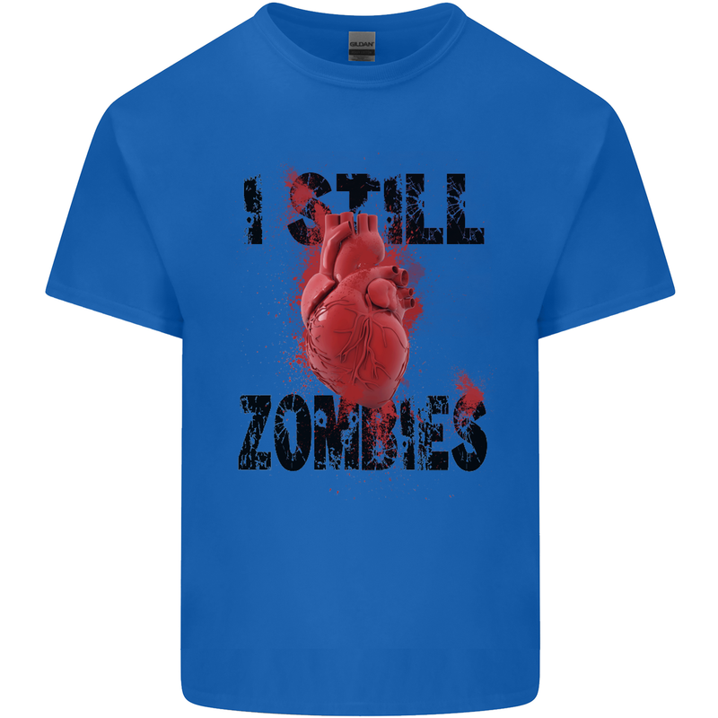 I Still Heart Zombies Apocalypse Kids T-Shirt Childrens Royal Blue