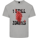 I Still Heart Zombies Apocalypse Kids T-Shirt Childrens Sports Grey