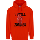 I Still Heart Zombies Apocalypse Mens 80% Cotton Hoodie Bright Red