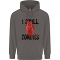 I Still Heart Zombies Apocalypse Mens 80% Cotton Hoodie Charcoal