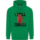 I Still Heart Zombies Apocalypse Mens 80% Cotton Hoodie Irish Green
