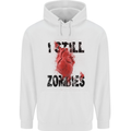 I Still Heart Zombies Apocalypse Mens 80% Cotton Hoodie White