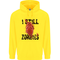 I Still Heart Zombies Apocalypse Mens 80% Cotton Hoodie Yellow