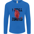 I Still Heart Zombies Apocalypse Mens Long Sleeve T-Shirt Royal Blue
