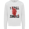 I Still Heart Zombies Apocalypse Mens Sweatshirt Jumper White