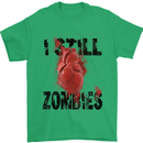 I Still Heart Zombies Apocalypse Mens T-Shirt Cotton Gildan Irish Green