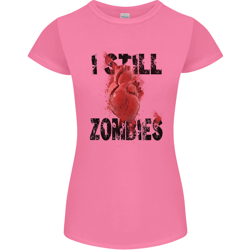 I Still Heart Zombies Apocalypse Womens Petite Cut T-Shirt Azalea