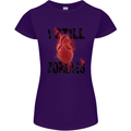 I Still Heart Zombies Apocalypse Womens Petite Cut T-Shirt Purple