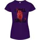 I Still Heart Zombies Apocalypse Womens Petite Cut T-Shirt Purple