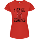I Still Heart Zombies Apocalypse Womens Petite Cut T-Shirt Red