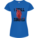 I Still Heart Zombies Apocalypse Womens Petite Cut T-Shirt Royal Blue