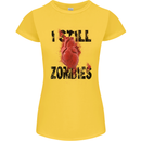 I Still Heart Zombies Apocalypse Womens Petite Cut T-Shirt Yellow