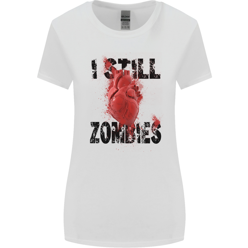 I Still Heart Zombies Apocalypse Womens Wider Cut T-Shirt White