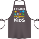 I Teach Awesome Kids Funny Teacher Teaching Cotton Apron 100% Organic Dark Grey