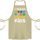 I Teach Awesome Kids Funny Teacher Teaching Cotton Apron 100% Organic Khaki
