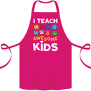 I Teach Awesome Kids Funny Teacher Teaching Cotton Apron 100% Organic Pink