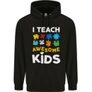 I Teach Awesome Kids Funny Teacher Teaching Mens 80% Cotton Hoodie Black