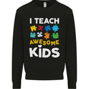 I Teach Awesome Kids Funny Teacher Teaching Mens Sweatshirt Jumper Black