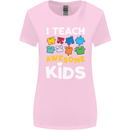 I Teach Awesome Kids Funny Teacher Teaching Womens Wider Cut T-Shirt Light Pink