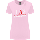 I Teach Whats Your Superpower Funny Teacher Womens Wider Cut T-Shirt Light Pink