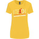 I Teach Whats Your Superpower Funny Teacher Womens Wider Cut T-Shirt Yellow