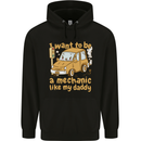 I Want to Be a Mechanic Like My Daddy Childrens Kids Hoodie Black