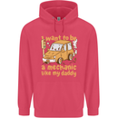 I Want to Be a Mechanic Like My Daddy Childrens Kids Hoodie Heliconia