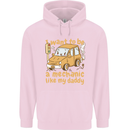 I Want to Be a Mechanic Like My Daddy Childrens Kids Hoodie Light Pink