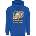 I Want to Be a Mechanic Like My Daddy Childrens Kids Hoodie Royal Blue