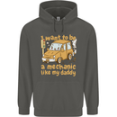 I Want to Be a Mechanic Like My Daddy Childrens Kids Hoodie Storm Grey
