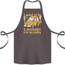 I Want to Be a Mechanic Like My Daddy Cotton Apron 100% Organic Dark Grey