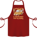 I Want to Be a Mechanic Like My Daddy Cotton Apron 100% Organic Maroon