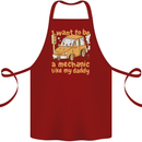 I Want to Be a Mechanic Like My Daddy Cotton Apron 100% Organic Maroon