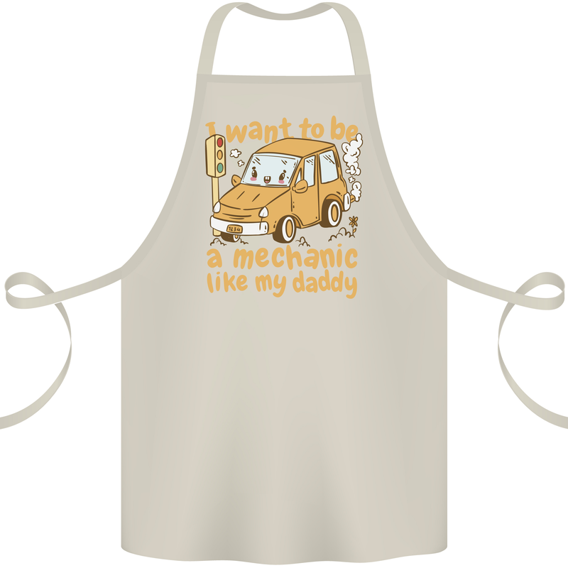 I Want to Be a Mechanic Like My Daddy Cotton Apron 100% Organic Natural