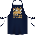 I Want to Be a Mechanic Like My Daddy Cotton Apron 100% Organic Navy Blue