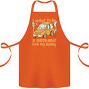 I Want to Be a Mechanic Like My Daddy Cotton Apron 100% Organic Orange