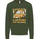 I Want to Be a Mechanic Like My Daddy Kids Sweatshirt Jumper Forest Green