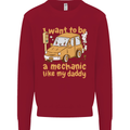 I Want to Be a Mechanic Like My Daddy Kids Sweatshirt Jumper Red