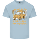 I Want to Be a Mechanic Like My Daddy Mens Cotton T-Shirt Tee Top Light Blue
