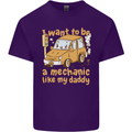 I Want to Be a Mechanic Like My Daddy Mens Cotton T-Shirt Tee Top Purple
