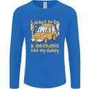 I Want to Be a Mechanic Like My Daddy Mens Long Sleeve T-Shirt Royal Blue