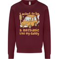 I Want to Be a Mechanic Like My Daddy Mens Sweatshirt Jumper Maroon