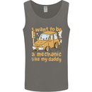 I Want to Be a Mechanic Like My Daddy Mens Vest Tank Top Charcoal