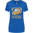 I Want to Be a Mechanic Like My Daddy Womens Wider Cut T-Shirt Royal Blue